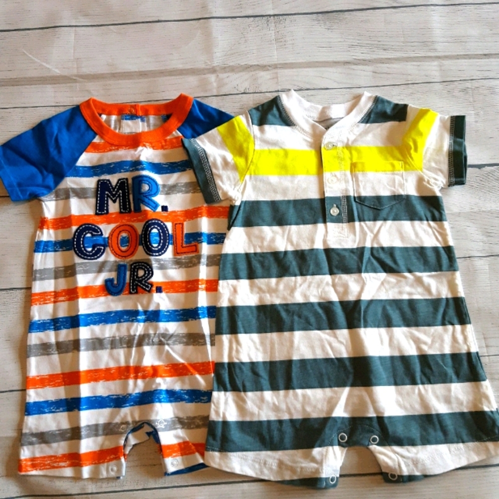 12 Month Carters Boy Rompers